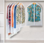 Clear Garment Bag Suit Bags for Closet Storage, Vinyl Garment Bags for Hanging Clothes, Short Hanging Bags Coat Covers for Closet with Zipper- 24'' X 32''/12 Pack