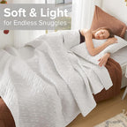 Comfort Spaces Twin Quilt Set Modern Reversible Diamond Coverlet Twin Bedding Set Cozy Quilted Winter Layer, All Season Lightweight Soft Twin Size Quilt, Kienna, Twin/Twin XL White Diamond 2 Piece