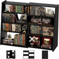 Armocity Book Shelf - Small Expandable Ladder Shelf, Short Corner Bookshelf for Small Spaces, 5 Tier Wood Narrow Bookcase, for Living Room, Bedroom, Entryway, Black