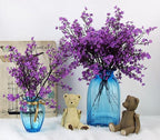 JAKY-Global Babys Breath Fabric Cloth Artificial Flowers 12 Bundle European Fake Silk Plants Decor Wedding Party Decoration Bouquets Real Touch DIY Home Garden(Purple 12Bundles)
