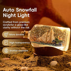 Snow Globe Lantern with Drift Bottle – Shatterproof,8 Songs Musical Box,Automatic Snowfall,Led Light,USB or Battery Powered,for Valentine’s Day Gifts Present Birthday Home Fall Decoration,Transparent