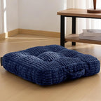 Washable Floor Pillow Cushion for Adults, Meditation Cushion Pillow, Removable Tufted Blended Corduroy Cover, Large Square Floor Sitting for Tatami Living Room or Yoga, 22x22 Inch, Machine Washable
