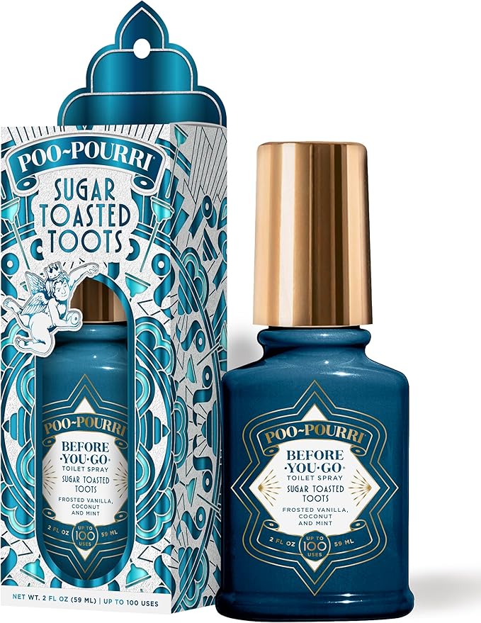 Poo-Pouri Before-You-Go Holiday Toilet Spray, Sugar Toasted Toots, 2 Fl Oz - Frosted Vanilla, Coconut and Mint