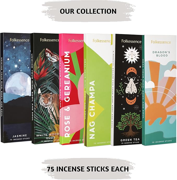 Folkulture Incense Sticks (75 Sticks) |8" Holy Palo Santo & Cedar Incense Sticks For Spritual, Inciensos para Sacar Malas Energias | No Charcoal,Organic,Non Toxic, 45 Mins, Long Burning Insence-Sticks