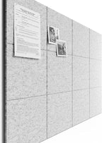 Bumusty Large Cork Board 48" x 36" Alternative - 12 Pack Felt Wall Tiles with 70 Safe Removable Adhesive Tabs, 30 Pushpins, Cork Boards for Walls Pin Board Bulletin Board Office Decor (Marble Gray)