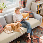 Hokway Stretch Couch Cushion Slipcovers Reversible Cushion Replacement Slipcovers Sofa Cushion Covers(Ivory, 3)