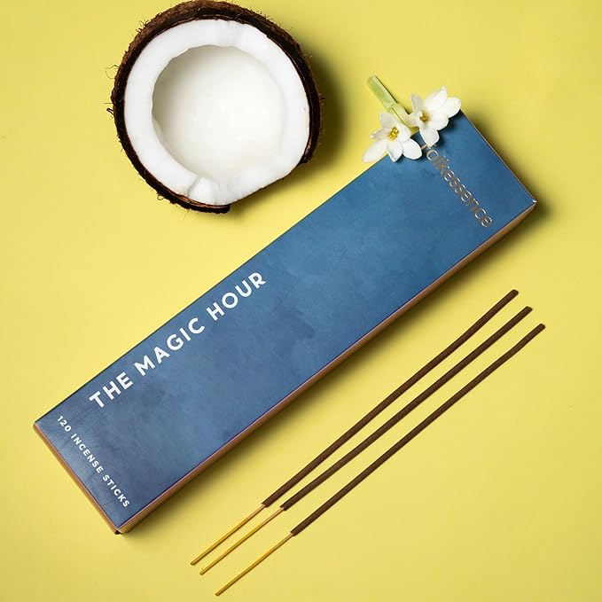 Folkulture Incense Sticks (120 Sticks) | Set of 6 Premium Incense Sticks For Relaxation, Aromatherapy| No Charcoal, Organic, Non Toxic, 45 Mins, Long Burning Coconut, Mango,Aqua, Orange Insence-Sticks