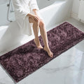 Yimobra Long Bathroom Rugs Runner 70x24 Inch, Extra Thick Soft Absorbent Chenille Bath Mat, Non Slip Machine Washable, Quick Dry Bath Rugs for Bathroom Floor, Tub and Shower, Purple Grey