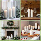 2.8x8 Inch 100 Hours White Pillar Candles, 6 Pack, Long Burning Unscented Tall Pillar Candles, Large Candle for Holiday Decor, Home Decor, Emergency and Events,Dripless & Smokeless