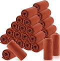 Newwiee 48 Pcs Fleece Throw Blankets Bulk 50'' x 60'' Oeko-tex Standard 100 Certified Spring Outdoor Wedding Guest Blankets Lightweight for Sleepover Donation Lap Pet Sofa Home (Reddish Brown)