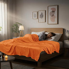 Utopia Bedding Fleece Blanket King Size Burnt Orange 300GSM Luxury Fuzzy Soft Anti-Static Microfiber Bed Blanket (90x102 Inch)