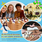 100 Pack Little Jesus Figurines in Bulk, Pocket Jesus Loves You, Jesus Small Figures, Little Tiny Jesus Figures for Church Christmas Party Favors Baptism Gifts Religious Gifts for Easter Egg Stuffers