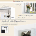 Keonjinn White Bathroom Vanity Mirrors 24 x 36 Inch, Metal Framed Bathroom Mirror for Over Sink, Rectangular Wall Mirrors Square Corner, Matte White Farmhouse Rectangle Mirrors(Horizontal/Vertical)