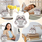 Positive Cat Inspirational Birthday Gifts for Women, Back to School Students Little Reminders Emotional Crochet Support Duck Pickle Potato Small Cute Cat for Her Him Men Friends Coworkers