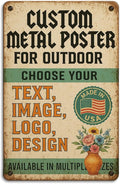 Custom Outdoor Signs by BCB – Heavy-Duty 1mm Thick Personalized Wall Art | Vintage Outdoor Decor for Yard, Street, Garage & Garden | Multiple Sizes | Made in USA