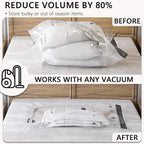 SUOCO 8 Small Vacuum Storage Bags, Vacuum Seal Bags for Clothing, Travel Space Saver Bags for Luggage Clothes