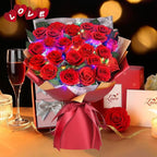ADDWel 24 Pcs Preserved Real Red Roses, Two Dozen Long Lasting Forever Flowers, Valentine's Day Gifts for Wife Girlfriend Mom, Romantic Anniversary Birthday Gift, Unique Luxury Bouquet for Delivery