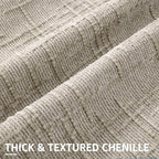 decorUhome Spring Light Brown Chenille Throw Pillow Covers 20x20 Set of 2 Textured Soft Cozy Slubby Couch Pillow Covers Modern Farmhouse Boho Decorative Pillow Cases for Bed Sofa Living Room
