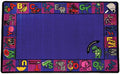 SAFECASTLE Alphabet Charlie Kids Educational Area Rug – 5'4" x 7'8" – ABC Alphabet Border Classroom Carpet for Playroom, Classroom, Daycare, or Preschool – Durable Machine-Tufted Nylon Rug