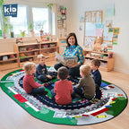 KidCarpet.com Raceway Rug 4' x 6' Oval