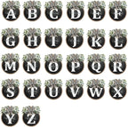 Circular Surname Front Door Welcome Sign - 26 Letter House Wreath, Front Porch Decorations, Year-Round Home Decor (V)