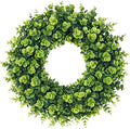 20Inch Boxwood Wreaths, Spring Summer Wreath for Front Door Perfect for Winter All Season Year Round Decor, Faux Boxwood Wreaths Ideal for Front Door Indoor Outdoor Windows Farmhouse