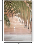 Renditions Gallery Canvas Nature Wall Art Home Paintings & Prints Perfect Palm Tree Curtain Modern Glam Wall Hanging Decorations Artwork for Bedroom Dining Office Kitchen - 32"x48" LT06