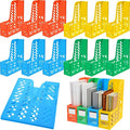 Glenmal 12 Pack Magazine Organizers Binder Organizer for Desk Plastic Vertical File Holder Magazine Racks Desk Accessories for Office, Home, or School (Colorful)