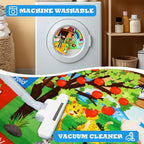 ABC Kids Rug for Playroom 59×39.4 in Noah's Ark Animals Rug Baby Play Mat Alphabet Mat Shape Color Classroom Carpet Kids Playroom Early Learning Carpet for Preschool Toddlers Tummy Time