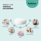 BOLSIUS 3 Inch White Floating Candles - 24 Count Unscented - Premium European Quality - Imbue Breathtaking Ambiance for Romantic Wedding Centerpieces, Decorations, Events, Pool, Holiday, and Parties