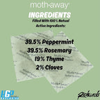 Richards Homewares Moth Away Herbal Non Toxic Natural Repellent, Count, 24-Sachets
