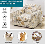 KRFOONN 2 Piece Chair Covers Printed Sofa Covers Couch Covers Washable Armchair Sofa Couch Slipcover Furniture Protector with Elastic Bottom for Living Room (Armchair, Color32), Small