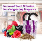 Berry Closet Deodorizer Odor Eliminator | Lasts 4 Months (6 Pack) | Scented Wardrobe and Closet Freshener Odor Eliminator | Eco-Friendly | Drawer Sachets and Small Space Air Freshener by Perfa