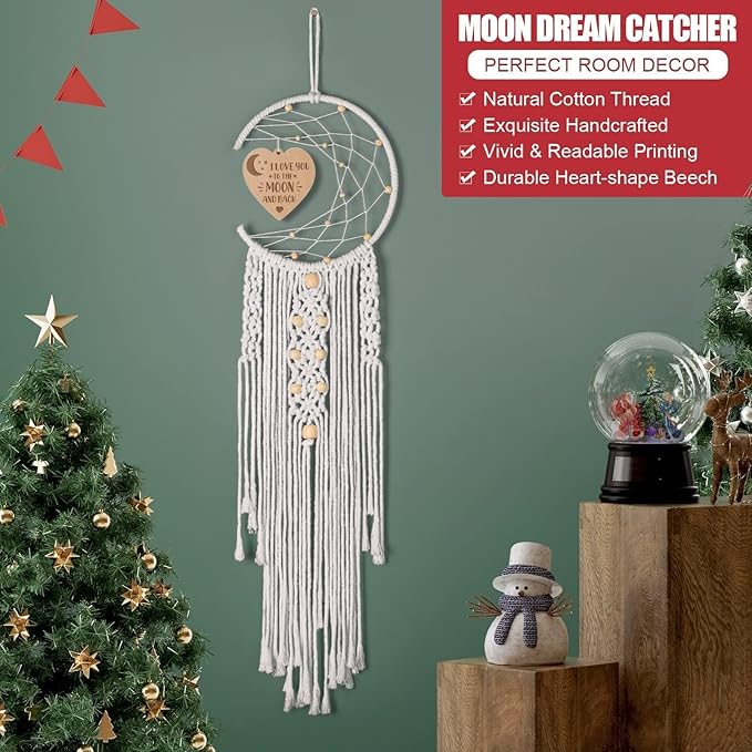 Wife Gifts for Christmas from Husband, for Her Decoration Dream Catcher with Heart Pendant, Birthday Anniversary Couples Gift for Her Girlfriend Women Wedding Boho Home Décor