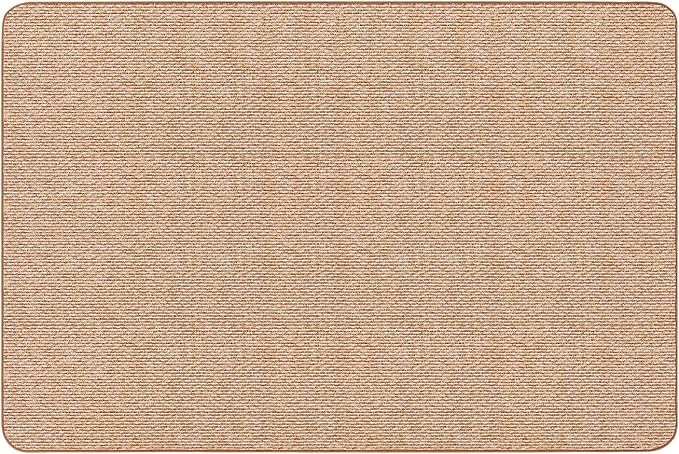 House, Home and More Skid-Resistant Carpet Indoor Area Rug Floor Mat - Praline Brown - 6 Ft X 9 Ft - Non Slip Rubber Backing, Stain Resistant, Dog Friendly, Living Room Bedroom Kitchen Entryway