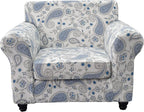 KRFOONN 2 Piece Chair Covers Printed Sofa Covers Couch Covers Washable Armchair Sofa Couch Slipcover Furniture Protector with Elastic Bottom for Living Room (Armchair, 19), Small