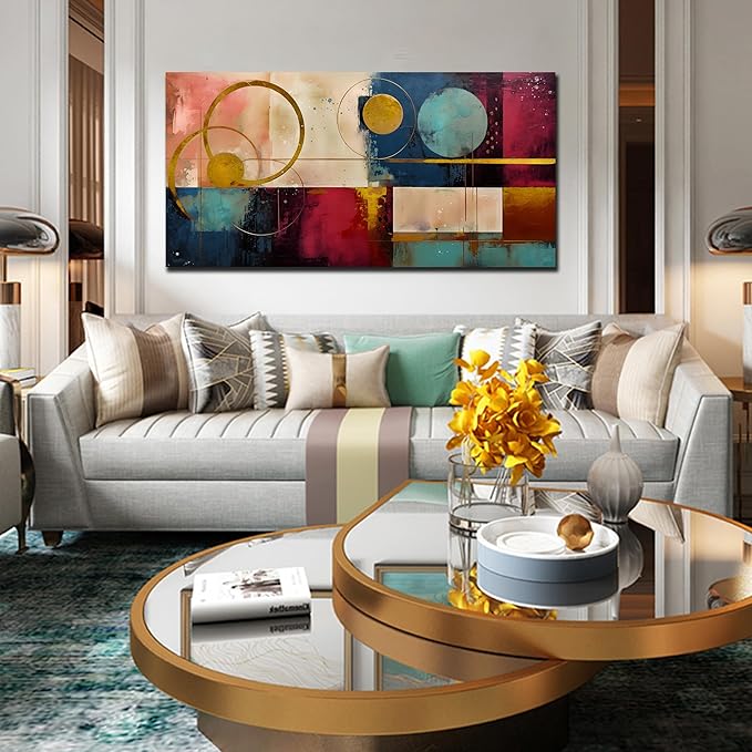 Abstract Canvas Wall Art Modern Living Room Bedroom Home Office Wall Decor Dark Color Abstract Picture Framed Canvas Prints Ready to Hang Size 30x60