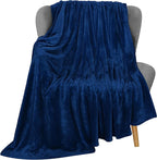 Utopia Bedding Fleece Blanket Throw Size Navy 300GSM Luxury Anti-Static Fuzzy Soft Microfiber Blanket for Couch, Sofa and Bed (50x60 Inch)