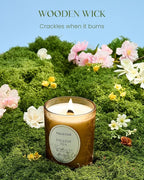 M&SENSE English Tea Soy Candle, Cracking Wooden Wick 18oz 100 Hours Long Lasting Clean Burn, Large Jar Winter Aromatherapy Candle for Home Decor, Non-Toxic Relaxing Gifts for Women