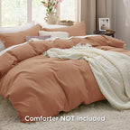 Bedsure Taupe Duvet Cover Queen Size - 3 Pieces Prewashed Cotton-Like Extra Soft Bedding Set, Includes 1 Duvet Cover 90x90 Inches with Zipper Closure & 2 Pillow Shams, Comforter Not Included