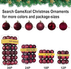 Maroon 3.2" Large Christmas Balls - Christmas Tree Decoration Ornaments Shatterproof Hanging Balls for Birthday Halloween Holiday Wedding Decorations Set of 10pcs