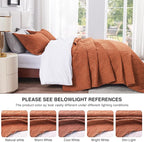 Love's cabin California King Size Quilt Bedding Set Umber Bedspread - Cal King Summer Lightweight Bedspread Comforter - Wave Pattern Coverlet for All Season - 3 Pieces (1 Quilt, 2 Pillow Shams)