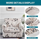 KRFOONN 2 Piece Chair Covers Printed Sofa Covers Couch Covers Washable Armchair Sofa Couch Slipcover Furniture Protector with Elastic Bottom for Living Room (Armchair, 23), Small