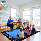 KIDCARPET.COM Alphabet Bubbles Classroom Rug 4' x 6' Rectangle, Educational Classroom Rug, Kids Learning Play Mat | Area Rug for Bedroom or Playroom