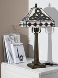 KY&BOSAM Tiffany Style Table Lamp Irish Celtic 17500 Lumens Stained Glass Art Style Fairy Lamp Night Light Shade E26 Bulb Holder Metal Base ON Off Switch Home Office Memory Lamp St Patrick's Day Gift