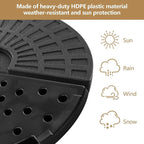 Giantex 4-Piece Cantilever Umbrella Base, 203 lbs Patio Offset Umbrella Base, Sand & Water Filled, Round Outdoor Market Umbrella Weights with Carry Handles for Garden Backyard Poolside