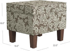 Spatial Order Home Decor | Dinah Collection Modern Storage Ottoman | Ottoman with Storage for Living Room & Bedroom(Brown Jacobean Print)