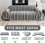 HAOMAIJIA Non Slip Couch Cover Sofa Covers for 3 Cushion Couch Washable sectional Couch Covers for Dogs pet Furniture Protector Couch Cover Blanket for Living Room (TM-Grey, 71"x118")
