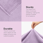 Utopia Bedding Fleece Blanket Twin Size Lilac 300GSM Luxury Anti-Static Fuzzy Soft Microfiber Bed Blanket (60x80 Inch)