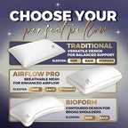Royal Therapy Pillows Queen Size Set of 2, Shredded Memory Foam Pillows Queen, Rayon Derived from Bamboo Pillow